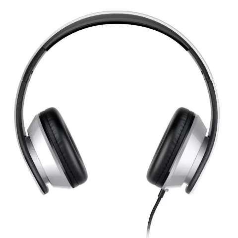 Casque st&eacute;r&eacute;o filaire supra-auriculaire i60 - Microphone Argent M&eacute;tallis&eacute;
