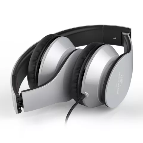 Casque st&eacute;r&eacute;o filaire supra-auriculaire i60 - Microphone Argent M&eacute;tallis&eacute;