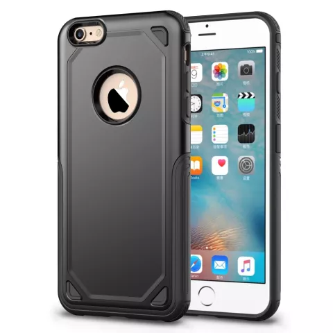 Coque Pro Armor Antichoc compatible avec iPhone 6 6s - Protection Case Noir - Protection Suppl&eacute;mentaire