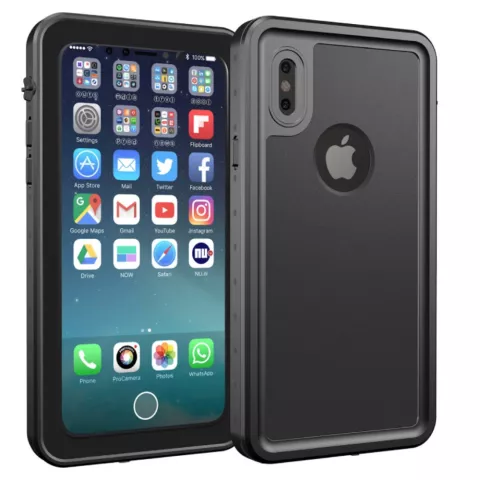 Coque &eacute;tanche compatible avec iPhone X XS Coque &eacute;tanche IP68 - Noir - Jusqu&#039;&agrave; 2 m&egrave;tres sous l&#039;eau