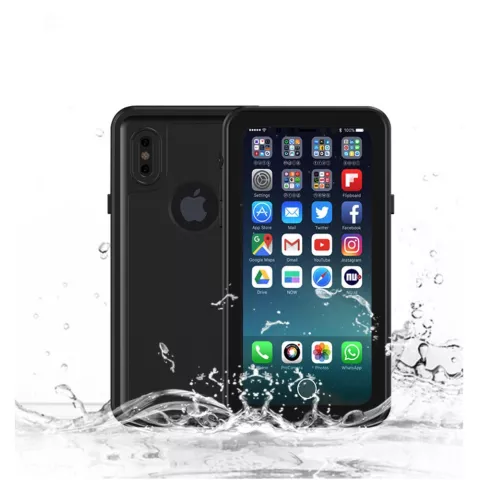 Coque &eacute;tanche compatible avec iPhone X XS Coque &eacute;tanche IP68 - Noir - Jusqu&#039;&agrave; 2 m&egrave;tres sous l&#039;eau