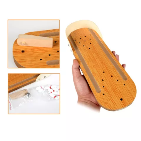 Cadeau de jeu de bowling avec quilles en marbre - Bowling Alley Wood