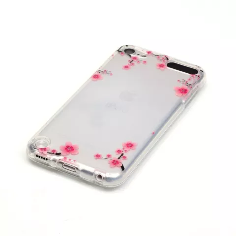 Coque en TPU Transparent Blossom compatible avec iPod Touch 5 6 7 - Rose