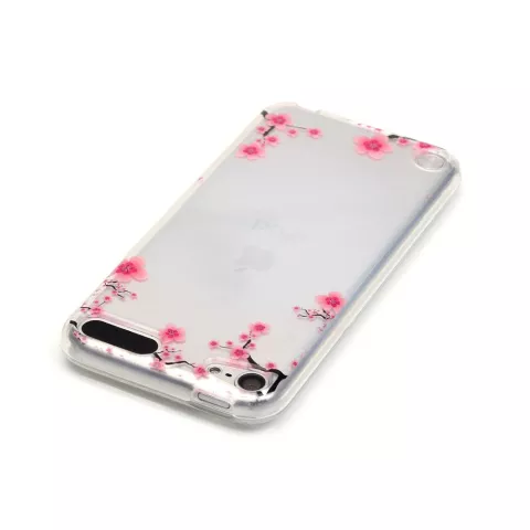 Coque en TPU Transparent Blossom compatible avec iPod Touch 5 6 7 - Rose