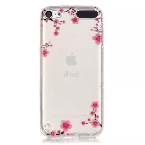 Coque en TPU Transparent Blossom compatible avec iPod Touch 5 6 7 - Rose