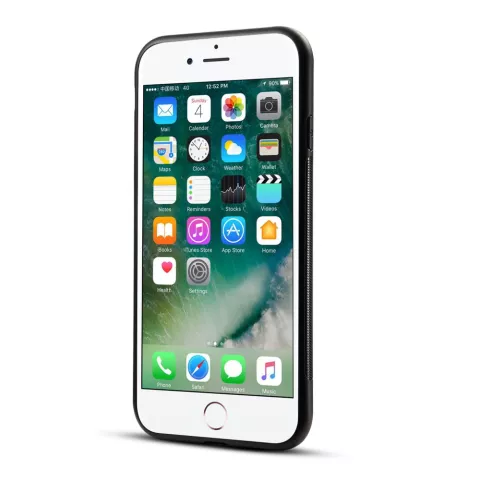 &Eacute;tui en cuir hybride TPU PU &agrave; imprim&eacute; floral compatible avec iPhone 7 8 SE 2020 SE 2022 - Couleur cr&egrave;me rose