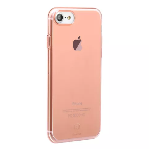Coque Baseus Simple Series transparente compatible avec iPhone 7 8 SE 2020 SE 2022 - Rose Clair