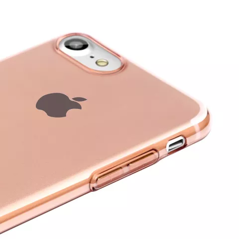 Coque Baseus Simple Series transparente compatible avec iPhone 7 8 SE 2020 SE 2022 - Rose Clair