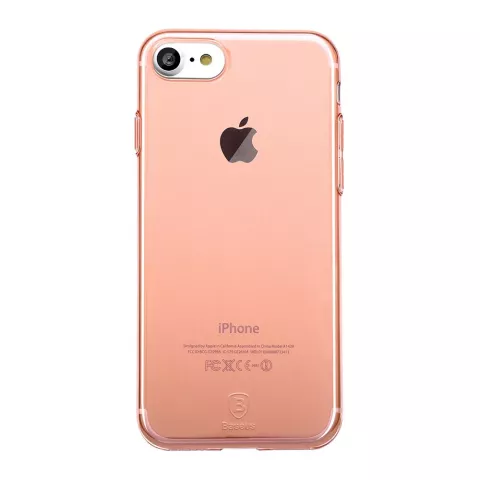 Coque iPhone 7 8 SE 2020 SE 2022 Baseus Simple Series transparente - Rose clair