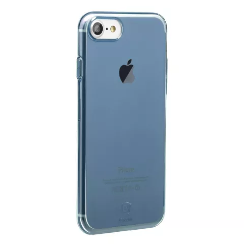 Coque iPhone 7 8 SE 2020 SE 2022 Baseus Simple Series transparente - Bleu