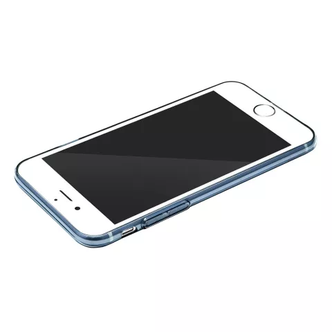 Coque iPhone 7 8 SE 2020 SE 2022 Baseus Simple Series transparente - Bleu