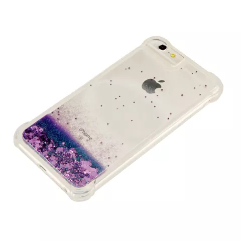 Coque TPU Glitter la coque compatible avec iPhone 6 6s 7 8 SE 2020 SE 2022 - Violet