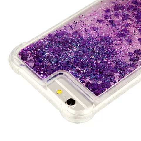 Coque TPU Glitter la coque compatible avec iPhone 6 6s 7 8 SE 2020 SE 2022 - Violet