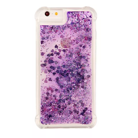 Coque TPU Glitter la coque compatible avec iPhone 6 6s 7 8 SE 2020 SE 2022 - Violet