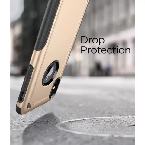 Coque iPhone X XS antichoc Pro Armor - Housse de protection Or - Protection suppl&eacute;mentaire