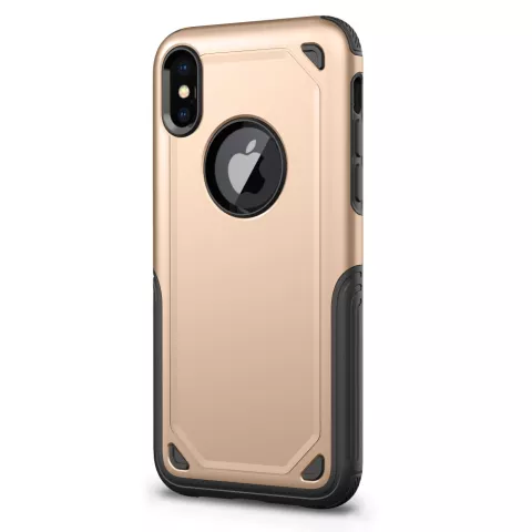 Coque Antichoc Pro Armor compatible avec iPhone X XS - Protection Case Or - Protection Suppl&eacute;mentaire