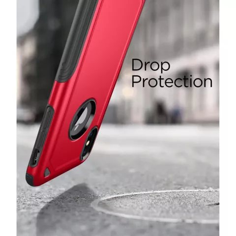 Coque Antichoc Pro Armor compatible avec iPhone X XS - Coque de protection Rouge Rouge - Protection suppl&eacute;mentaire