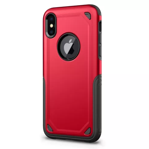 Coque Antichoc Pro Armor compatible avec iPhone X XS - Coque de protection Rouge Rouge - Protection suppl&eacute;mentaire