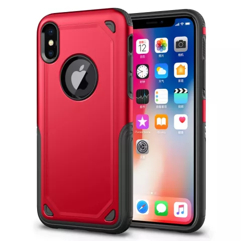 Coque iPhone X XS antichoc Pro Armor - Housse de protection Rouge Rouge - Protection suppl&eacute;mentaire