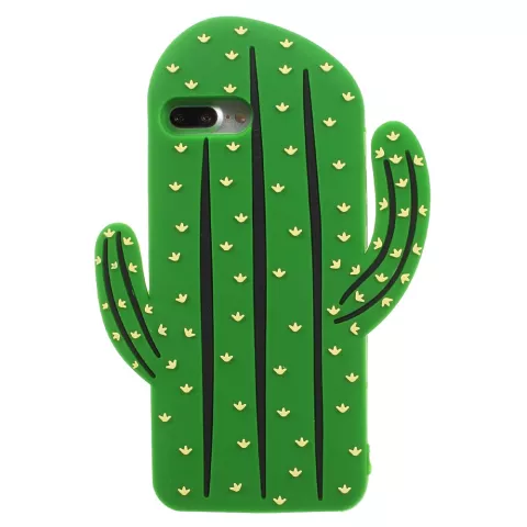 Coque en silicone cactus la coque compatible avec iPhone 7 Plus 8 Plus - Vert