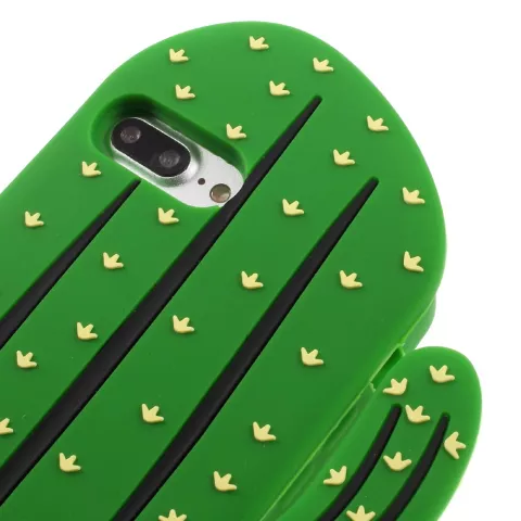 Coque en silicone cactus la coque compatible avec iPhone 7 Plus 8 Plus - Vert