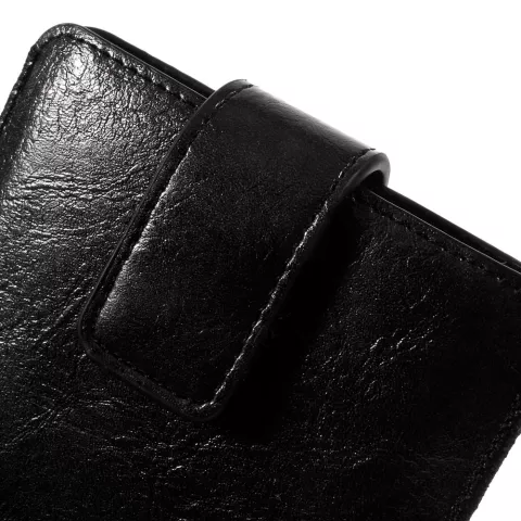 &Eacute;tui universel en cuir noir compatible avec iPhone - Max. 6,7 pouces