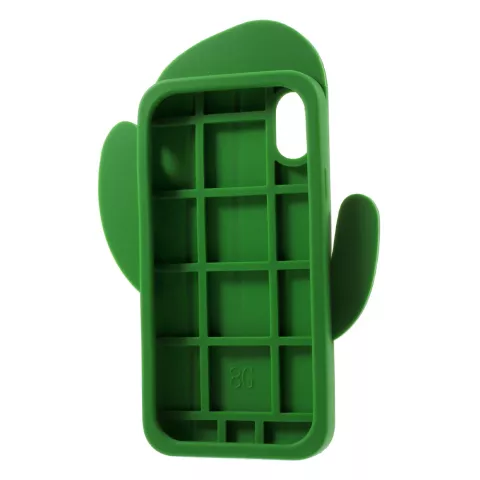 Coque en silicone 3D cactus la coque compatible avec iPhone X XS - Vert