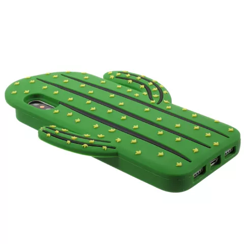 Coque en silicone 3D cactus la coque compatible avec iPhone X XS - Vert