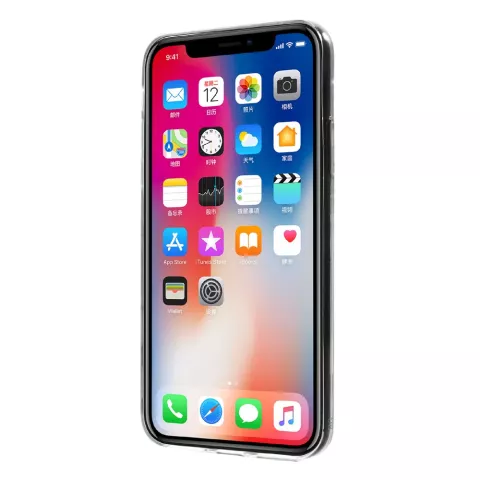 Coque Fruit Banane en TPU la coque compatible avec iPhone X XS - Jaune Transparent