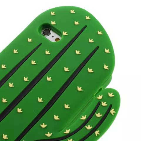 Coque en silicone cactus 3D compatible avec iPhone 6 Plus 6s Plus - Vert