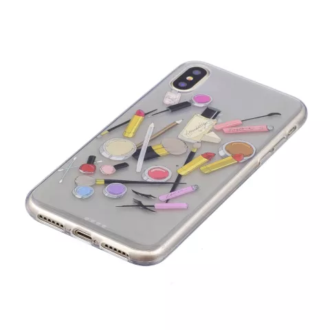 Coque TPU maquillage pour iPhone X XS - Transparente