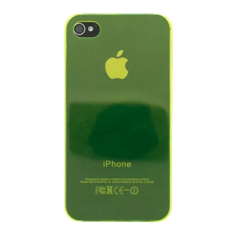 Coque Rigide iPhone 4 4S 4G Crystal Clear Clear - Jaune