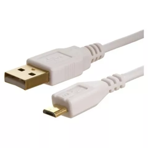 C&acirc;ble de chargement micro USB c&acirc;ble de chargeur 1 m&egrave;tre de long - Blanc