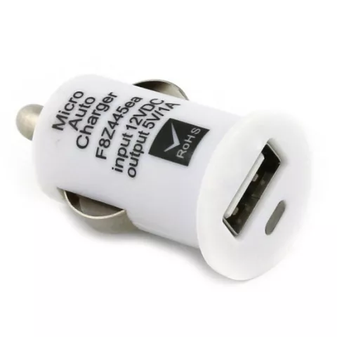 Chargeur de voiture USB d&#039;adaptateur de charge pour iPod iPhone - Blanc
