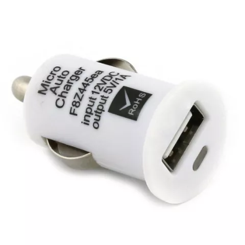 Chargeur de voiture USB Chargeur de voiture chargeur adaptateur de charge adapt&eacute; au iPhone iPod - Blanc