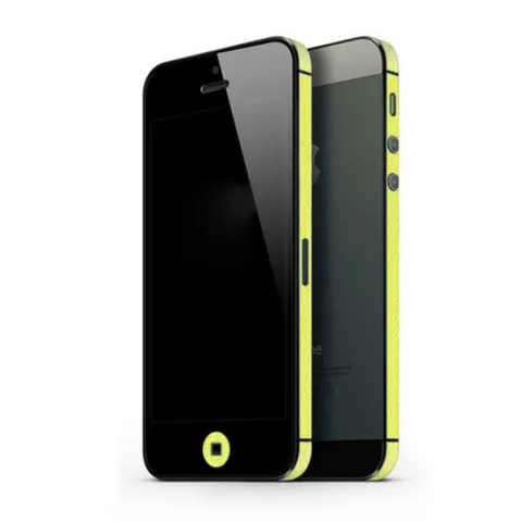 Autocollant de pare-chocs compatible avec iPhone 5 5s SE 2016 Decor Color Edge Skin - Jaune
