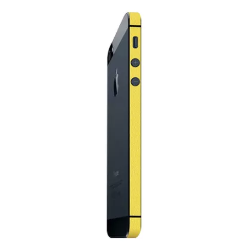 Autocollant de pare-chocs compatible avec iPhone 5 5s SE 2016 Decor Color Edge Skin - Jaune