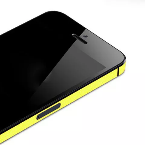 Autocollant de pare-chocs compatible avec iPhone 5 5s SE 2016 Decor Color Edge Skin - Jaune