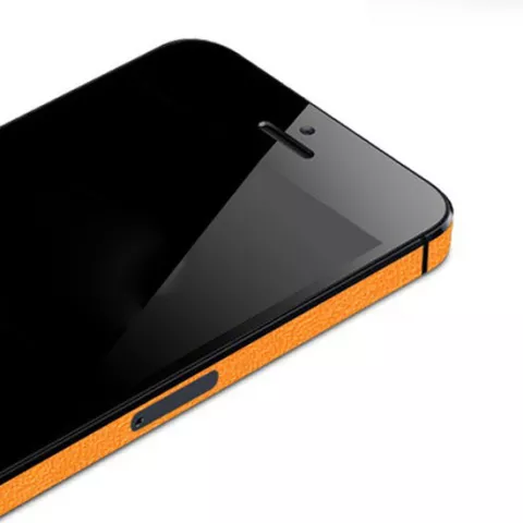 Autocollant de pare-chocs compatible avec iPhone 5 5s SE 2016 Decor Color Edge Skin - Orange