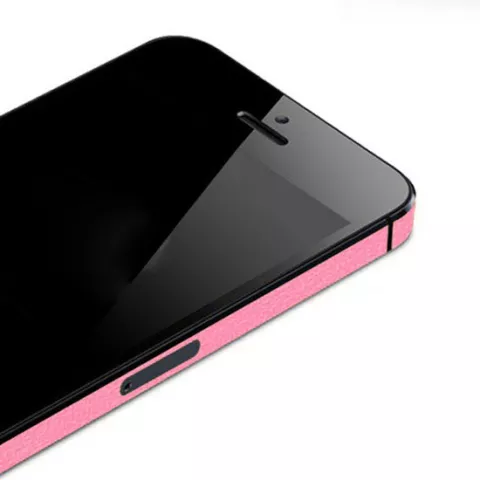 Autocollant de pare-chocs compatible avec iPhone 5 5s SE 2016 Decor Color Edge Skin - Rose