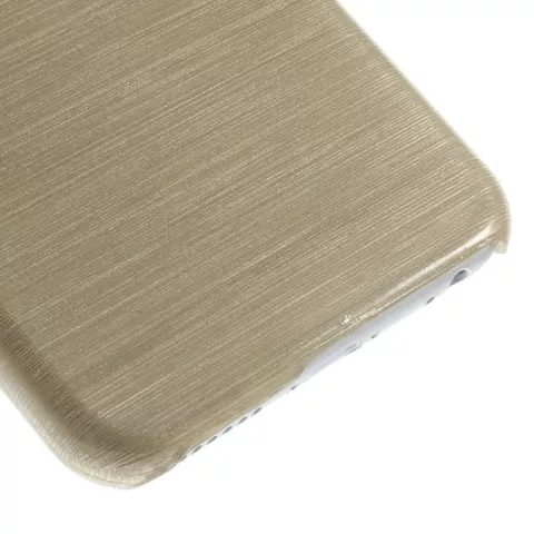 Coque rigide bross&eacute;e compatible avec iPhone 6 6s - Beige