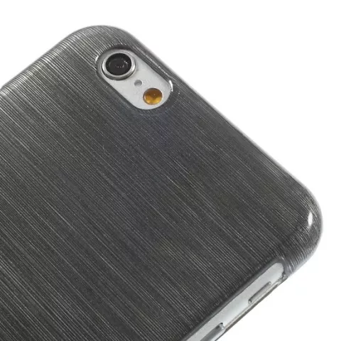 Coque rigide bross&eacute;e compatible avec iPhone 6 6s - Gris