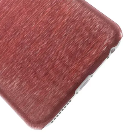 &Eacute;tui rigide bross&eacute; pour iPhone 6 6s - Rouge
