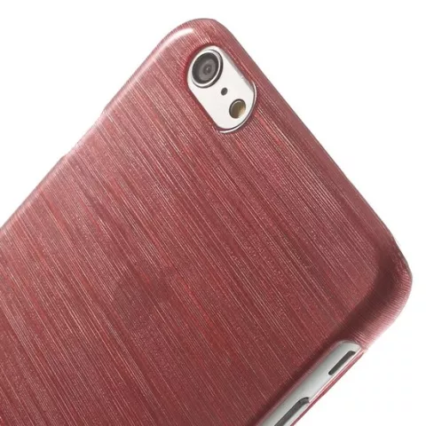 &Eacute;tui rigide bross&eacute; pour iPhone 6 6s - Rouge