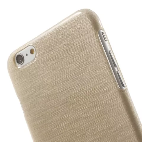 Coque iPhone 6 Plus 6s Plus &agrave; coque rigide bross&eacute;e - Beige