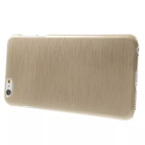 Coque iPhone 6 Plus 6s Plus &agrave; coque rigide bross&eacute;e - Beige