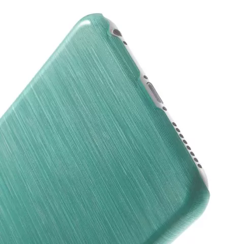 Coque rigide bross&eacute;e la coque compatible avec iPhone 6 Plus 6s Plus - Bleu