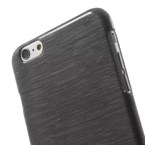 Coque rigide bross&eacute;e la coque compatible avec iPhone 6 Plus 6s Plus - Gris