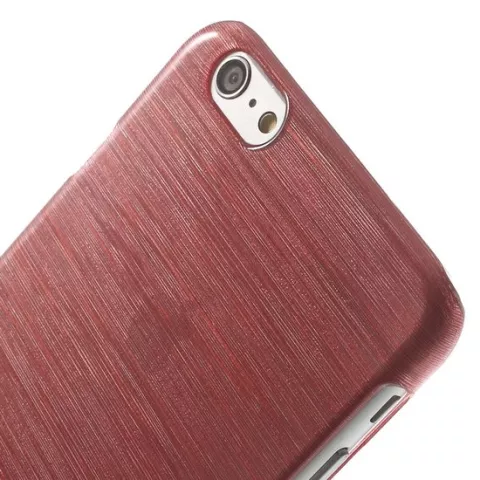 Coque rigide bross&eacute;e la coque compatible avec iPhone 6 Plus 6s Plus - Rouge