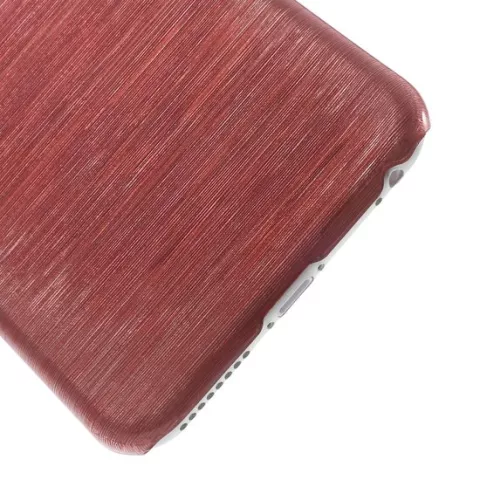 Coque rigide bross&eacute;e la coque compatible avec iPhone 6 Plus 6s Plus - Rouge